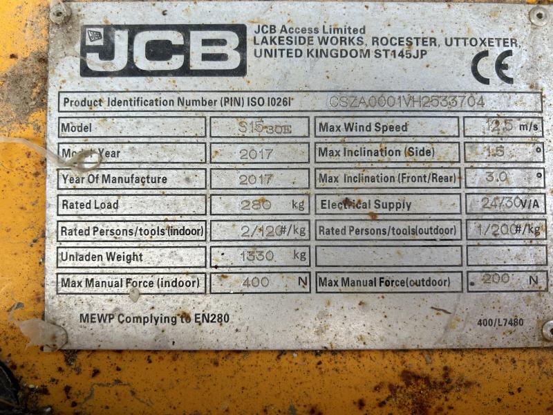 Plataforma Jcb S1530E
