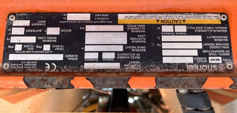 Aerial platform Snorkel S3215E