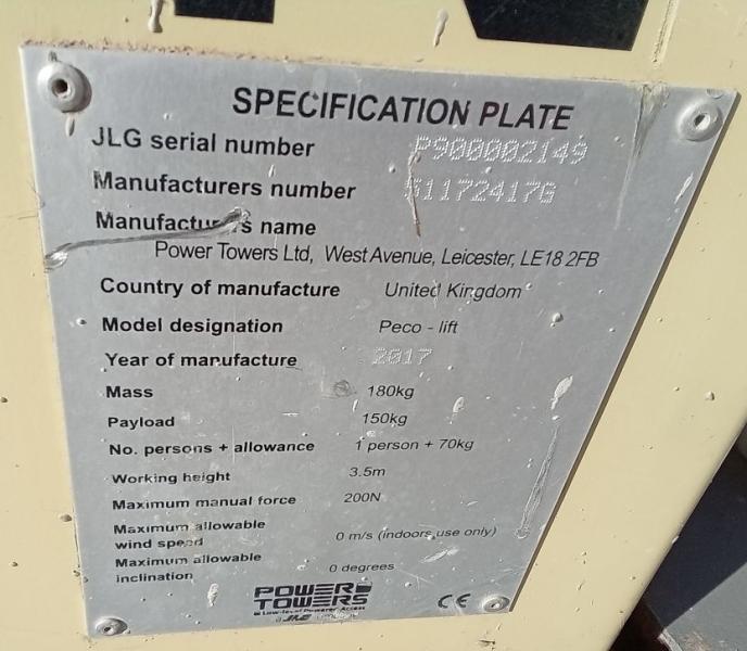 Nacelle JLG Pecolift