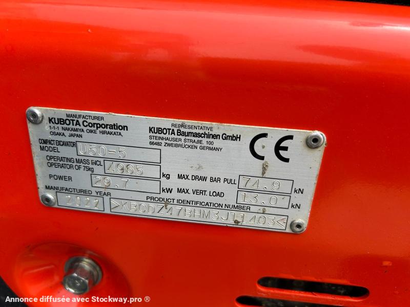 Photo Kubota U50-5  image 5/16