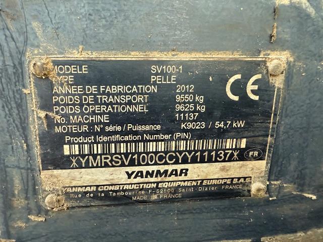 Pelle Yanmar SV100 Mini-pelle