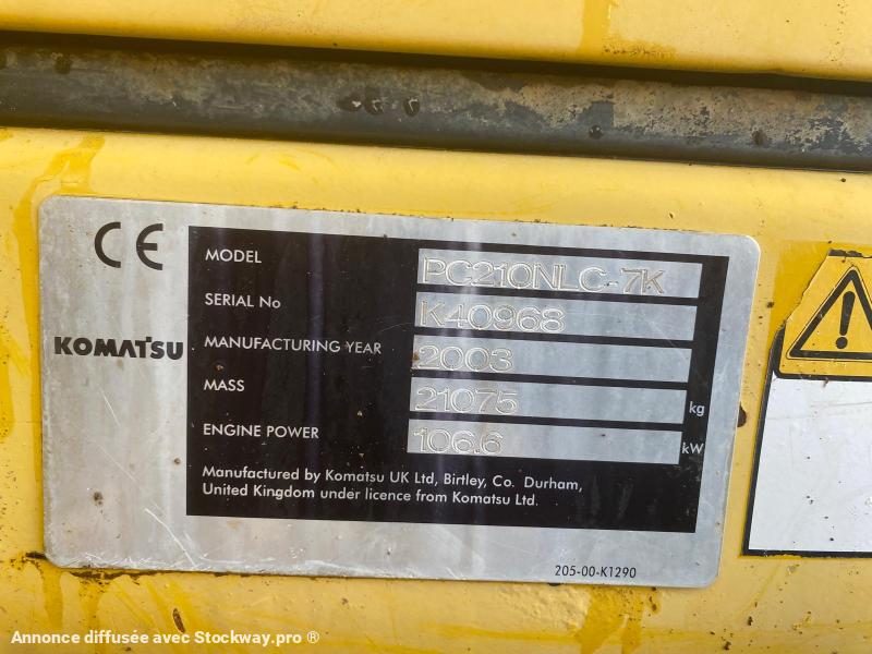 Photo Komatsu PC210NLC-7  image 12/19