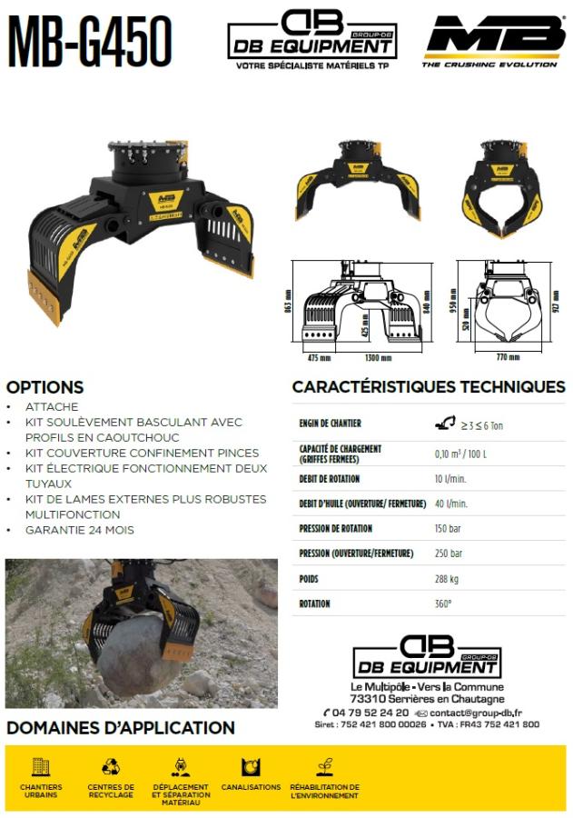 Ausrüstungen öffentliches Bauvorhaben MB CRUSHER PINCES DE TRI MB G450 S4