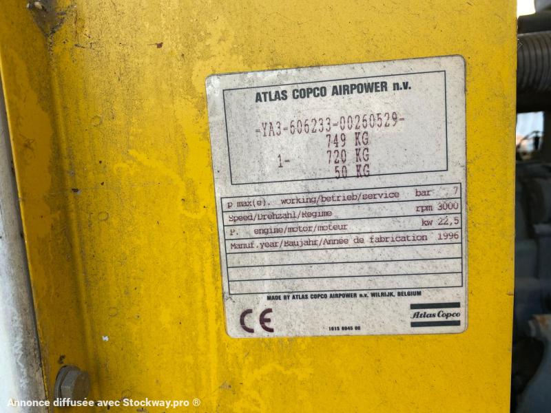 Photo ATLAS COPCO XAS 56 Compresseur d'air sur roues  image 10/11