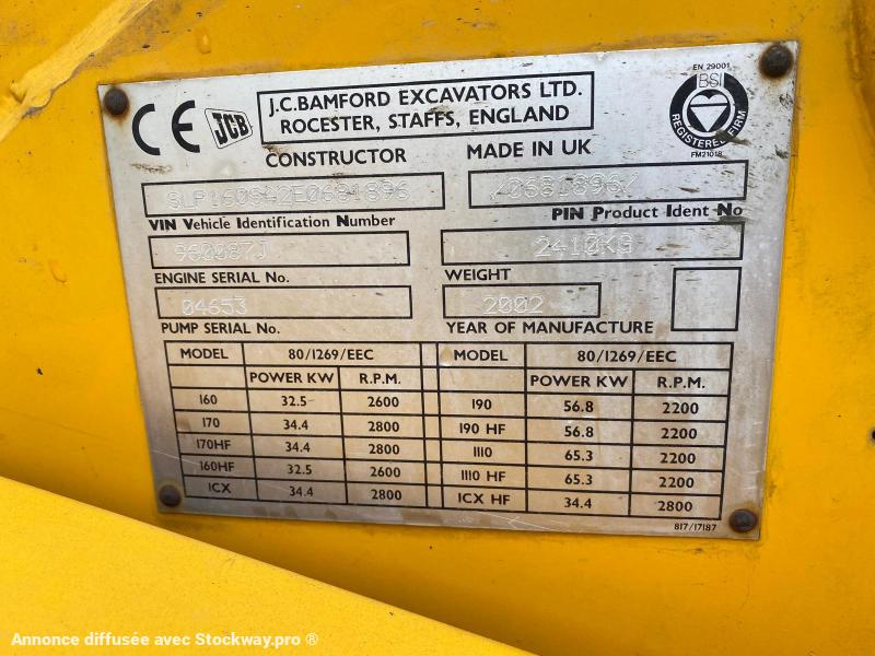 Photo JCB Mini chargeuse 160 (VENDU EN L'ÉTAT)  image 7/7