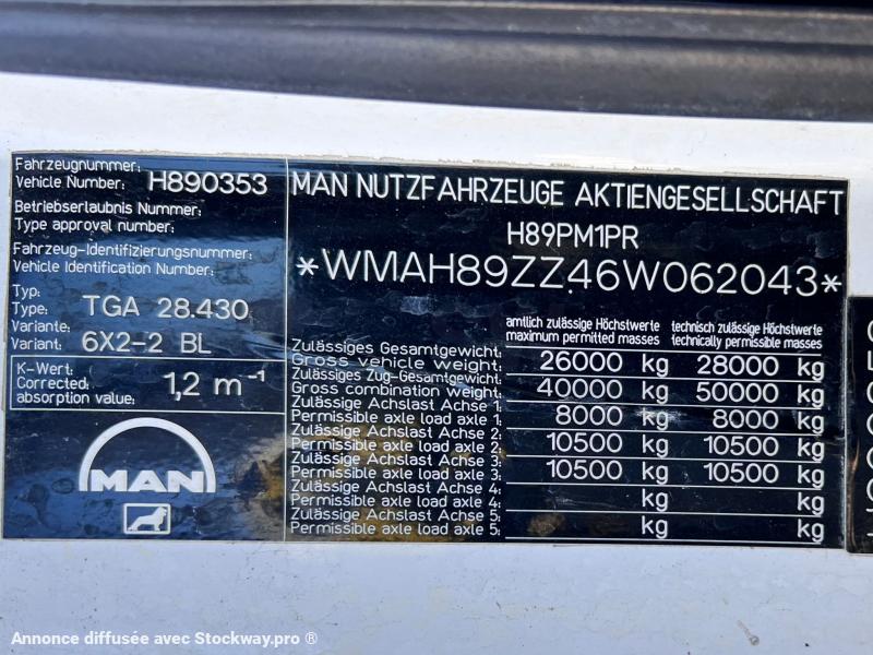 Photo MAN TGA 28.430 6x2-2 BL CAMION AMPLIROLL image 19/21