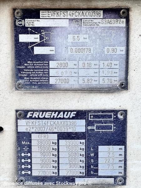 Photo FRUEHAUF REMORQUE SEMI-BENNE  image 14/14