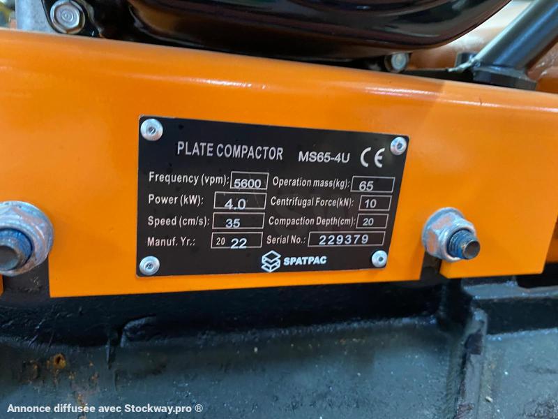 Photo SPATPAC MS65-4U COMPACTEUR À MAIN NEUF  image 6/6