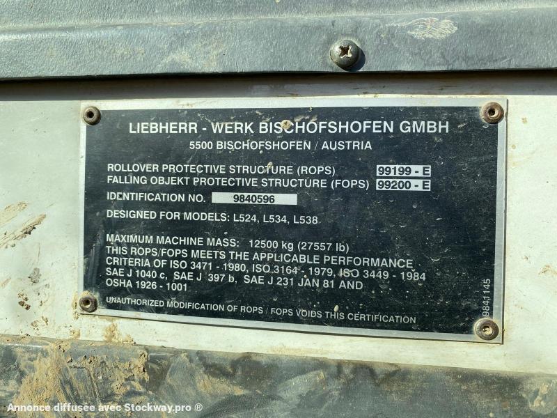 Photo LIEBHERR Chargeuse L524 10T  image 13/14