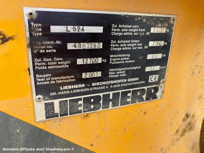 Photo LIEBHERR Chargeuse L524 10T  image 14/14