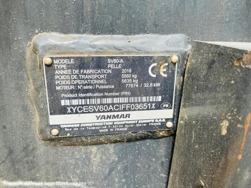 Photo YANMAR Mini Pelle SV60-A  5.6T  image 14/14