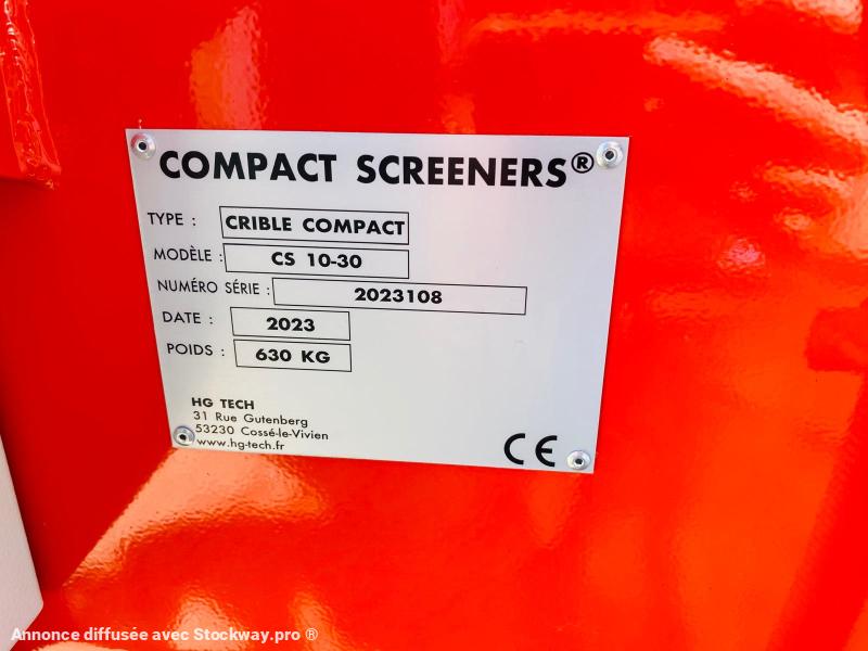 Photo HG TECH CRIBLE COMPACT SCREENERS CS10-30 (NEUF)  image 11/11