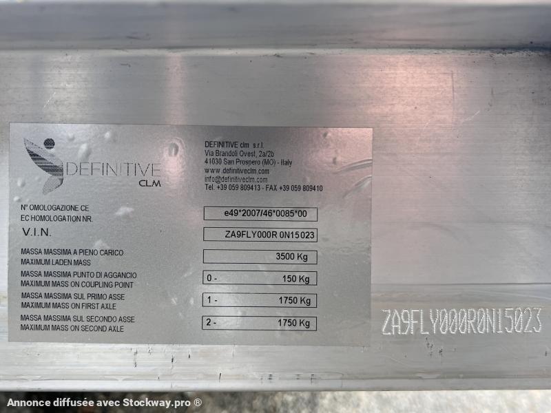 Photo DEFINITIVE CLM Remorque porte engin aluminium 3T5 FLY35  image 18/18
