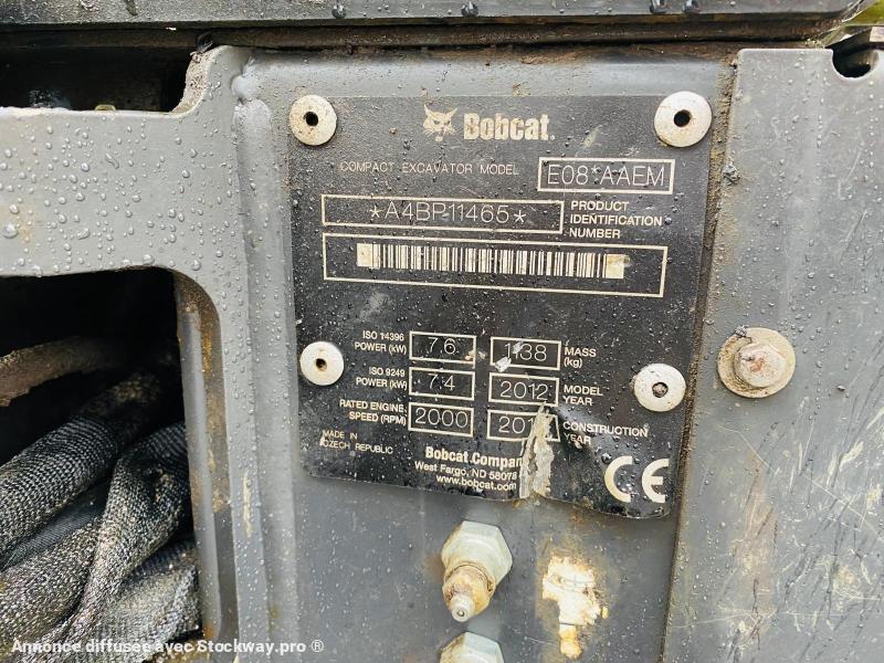 Photo BOBCAT Micro-pelle E08 1T  image 10/10