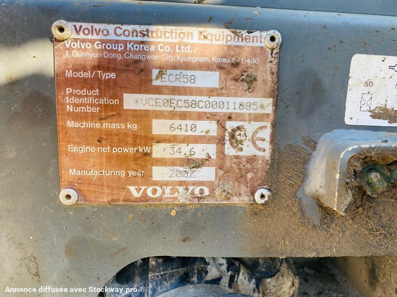 Photo VOLVO ECR58 MINI PELLE 6.4T  image 17/17