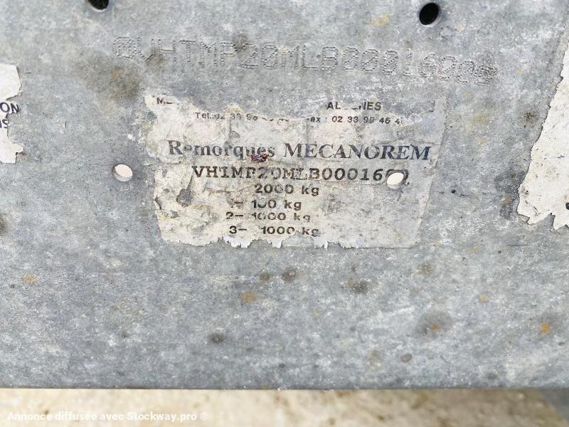 Photo MECANOREM Remorque porte engins 2T  image 12/12