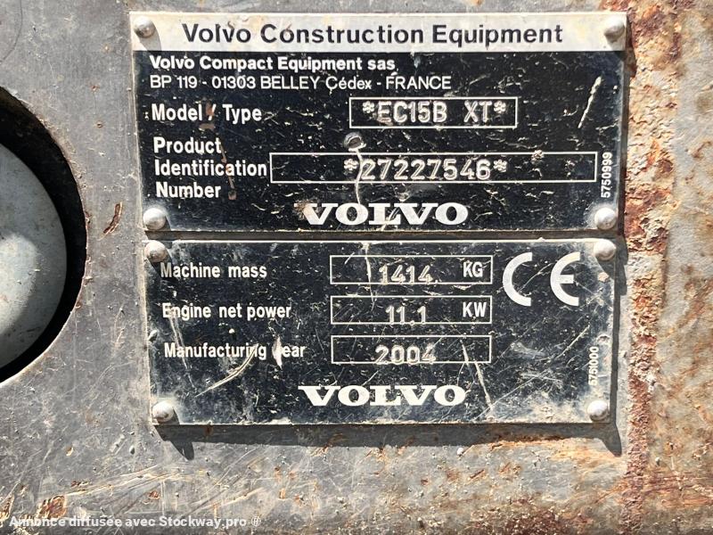 Photo Volvo EC15 B XT MINIPELLE 1,5T image 11/11