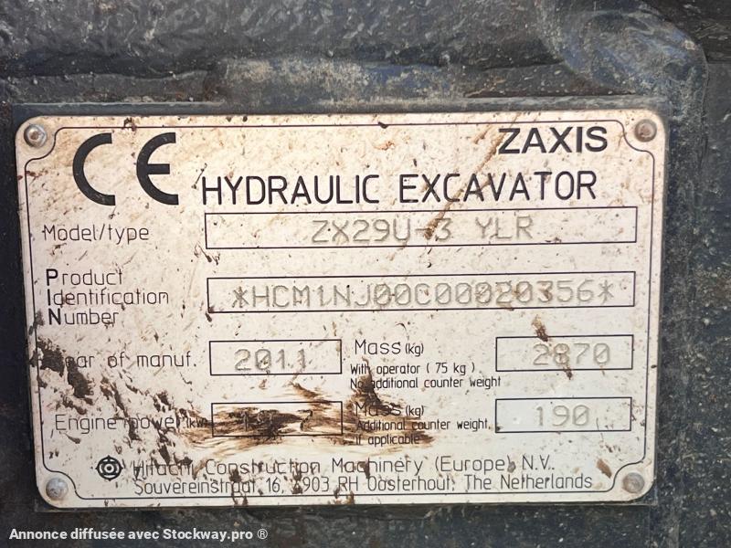 Photo Hitachi ZX29U3 MINIPELLE 3T image 6/15