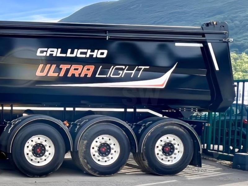 Semi-remorque Galucho SGB3 Ultra Light Semi-remorque benne TP 3 essieux