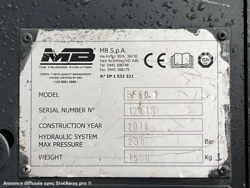 Photo Godet concasseur MB BF60 pour pelle de 10t à 20t (Net de TVA)  image 9/9