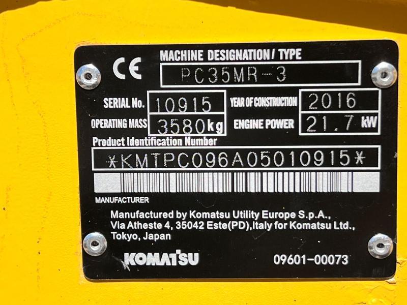 Pelle Komatsu PC35MR-3 Mini-pelle 3,5T