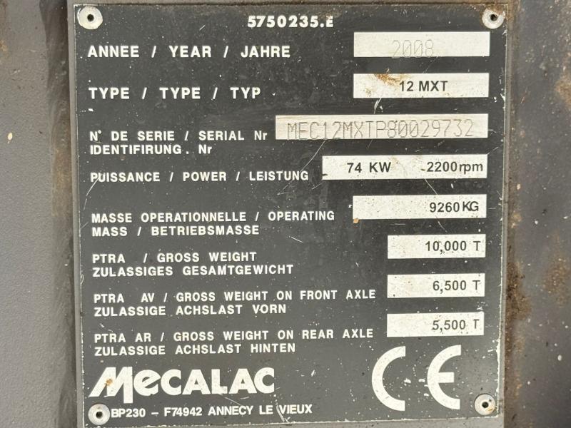 Pelle Mecalac 12 MXT Pelle à pneus articulée 9T