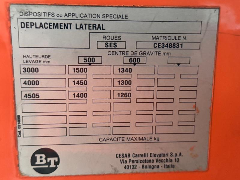 Chariot élévateur BT CARGO C3E150 Chariot élévateur électrique 1,5T / 4,5m