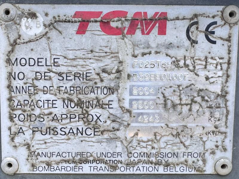 Chariot élévateur TCM FD25T6H Chariot élévateur diesel 2,5T (NET DE TVA)