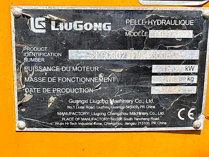 Pelle LiuGong 9027F ZTS Mini-pelle sur chenilles 2,7T (NET DE TVA)
