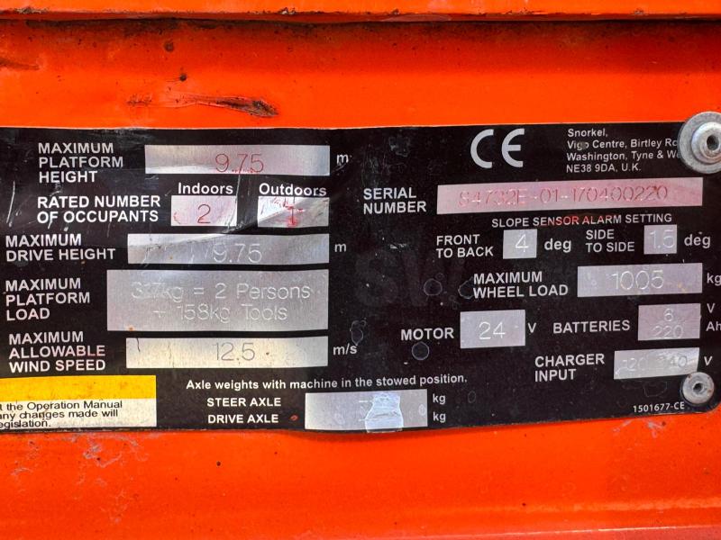 Nacelle Snorkel S4732E Nacelle ciseaux électrique 12m