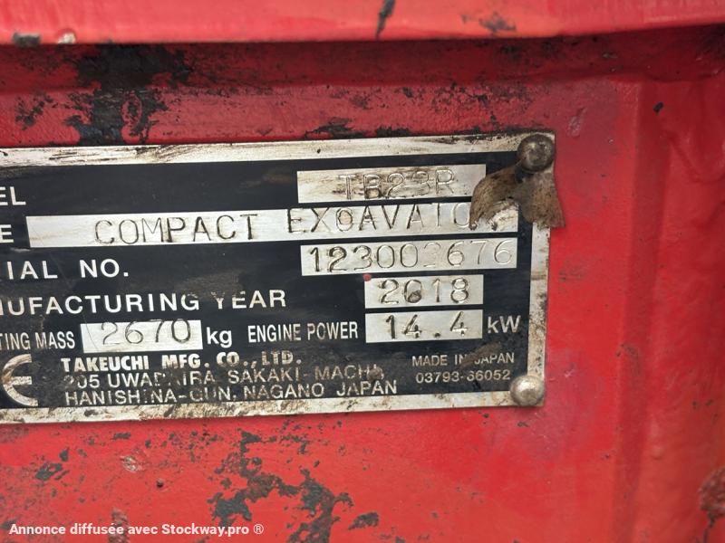 Photo Takeuchi TB 23  image 7/13