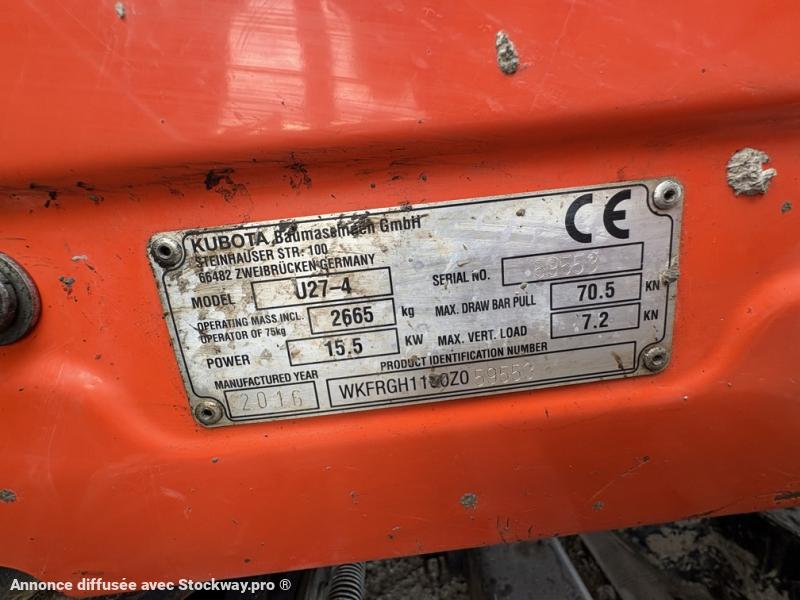 Photo Kubota U 27-4  image 7/11