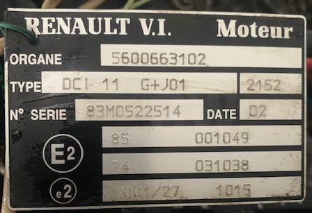 Moteur Renault MOTEUR RENAULT PREMIUM 320 DCI 