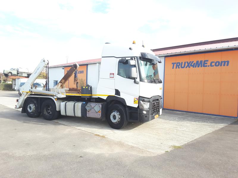 truck Renault Gamme C Trailer body two loading arms with chains