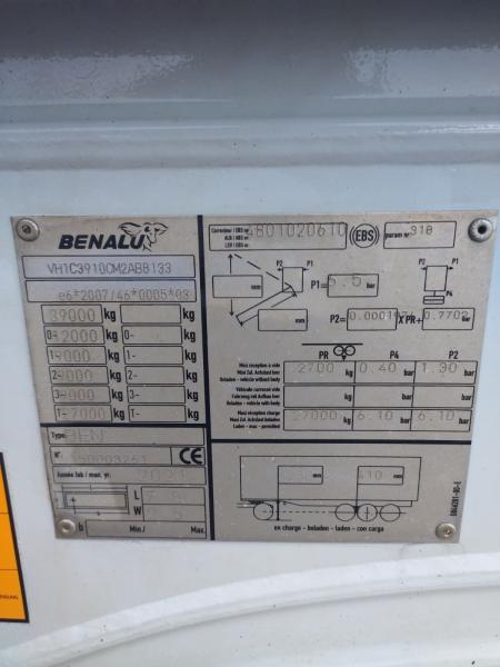 Semi-trailer Benalu Dump body Construction tipper